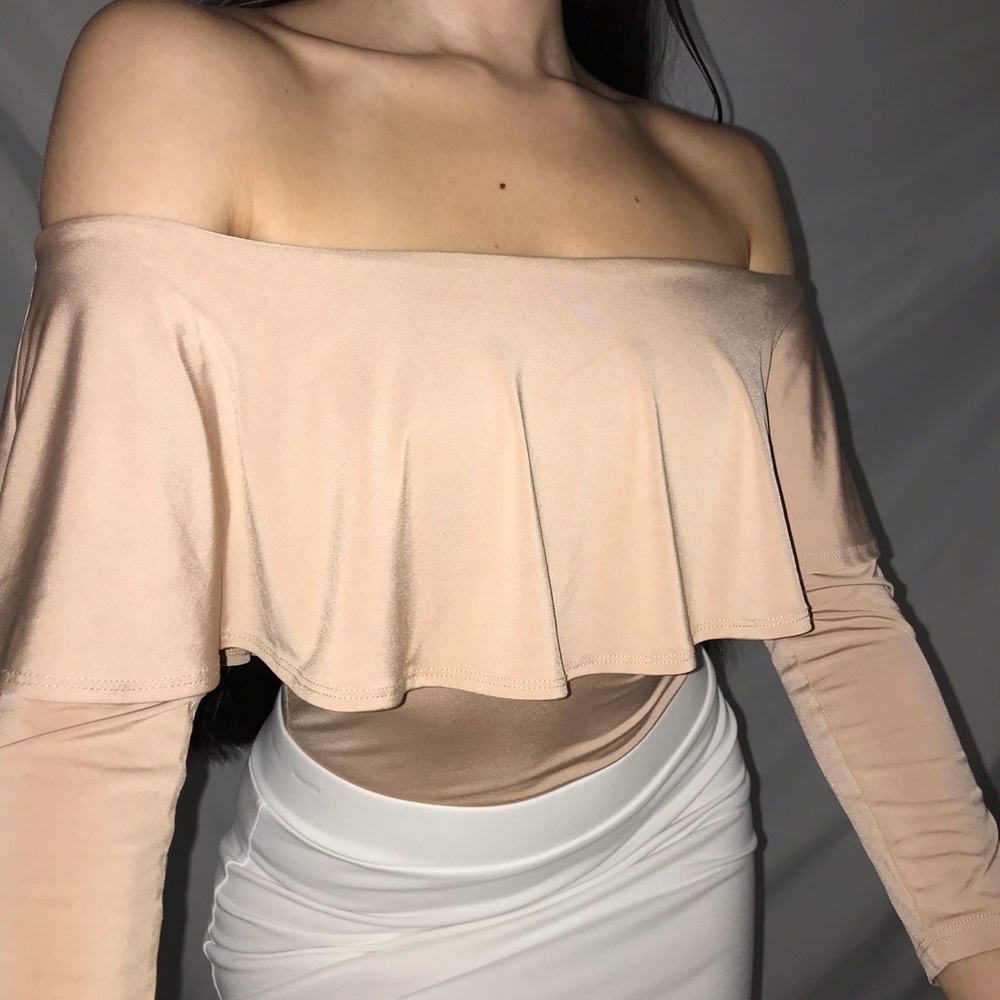 Nude Ruffle Bodysuit